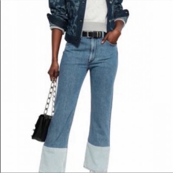 rag & bone Nihon Selv Two Tone High Rise Straight Leg Jean - Picture 8 of 15